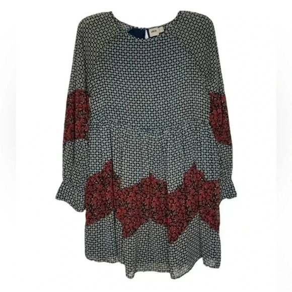 Asos Mixed Print Paisley Boho Smocked Flowy Prairie Dress - Picture 2 of 9